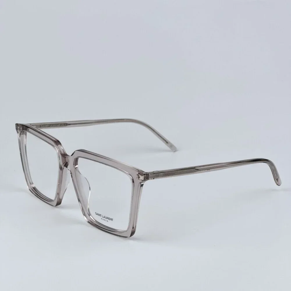 Saint Laurent SL474OPT 003 BRAND NEW Eyeglasses Transparent Nude Square Unisex